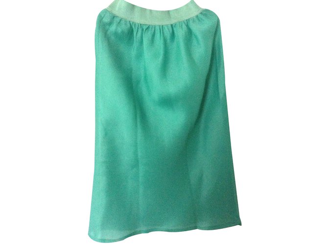 Claude Montana Skirt Green Silk  ref.22955