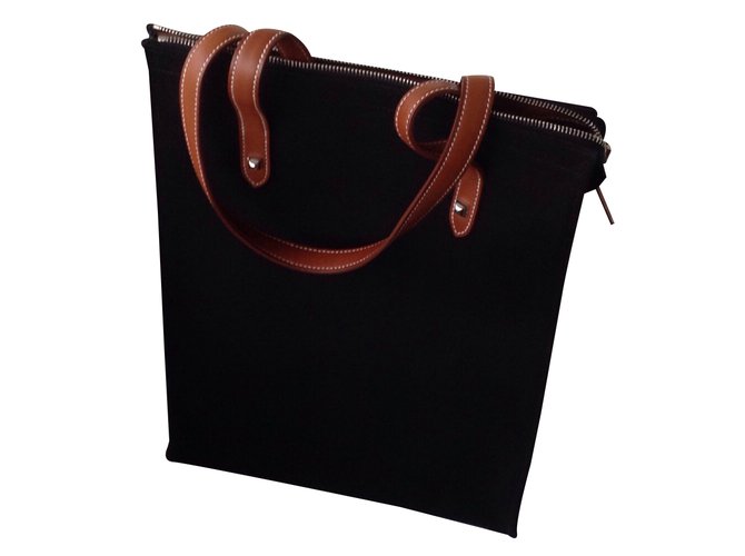 Hermès Handbag Black Cotton  ref.22956