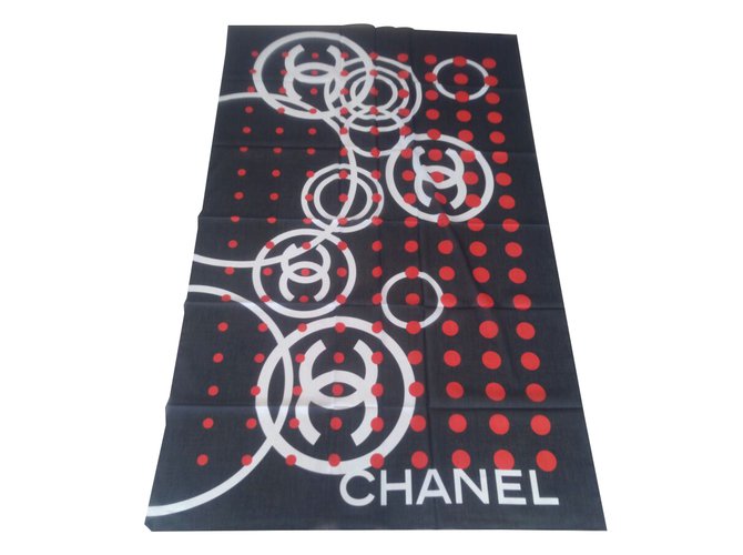 Chanel sarong Preto Algodão  ref.23007