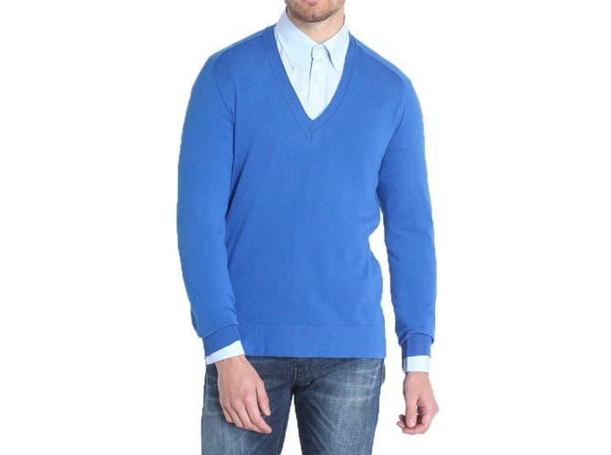 Italia Independent Cotton v-neck Blue  ref.23028