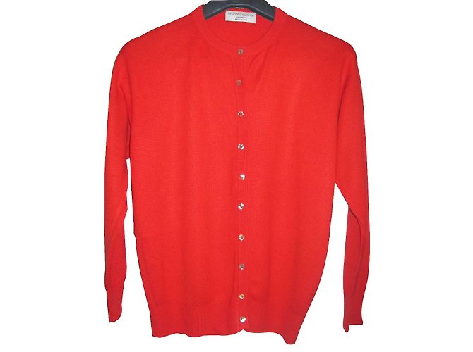 Brunello Cucinelli Strickjacke aus Kaschmir und Seide Rot