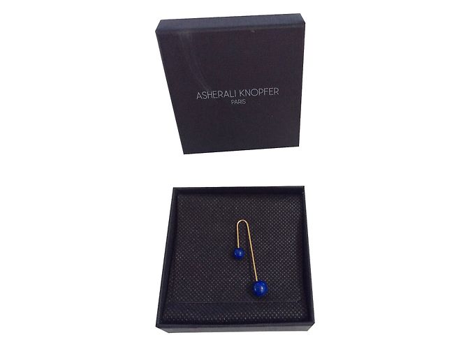 Asherali Knopfer Orecchini Blu