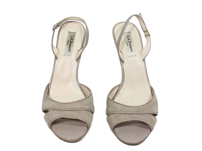 Sandali Lk Bennett Taupe in Pelle e Suede 38.5