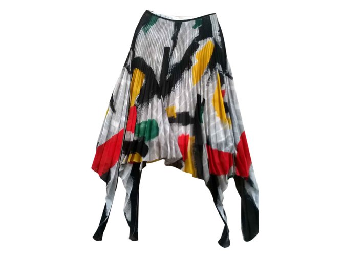 Céline Asymmetrical skirt Multiple colors Silk  ref.23237