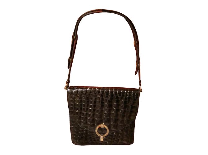 Autre Marque Bolso Vimar de piel negra efecto cocodrilo Negro