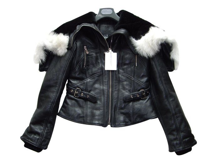 Alexander Mcqueen Leather jacket Black  ref.23346