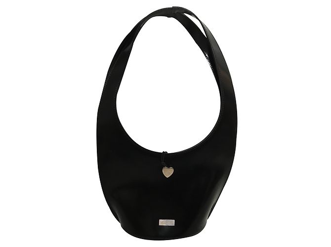 Bolsa Moschino de couro preto