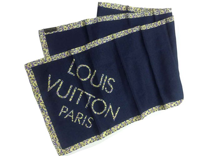 Louis Vuitton Long silk scarf Black  ref.23435