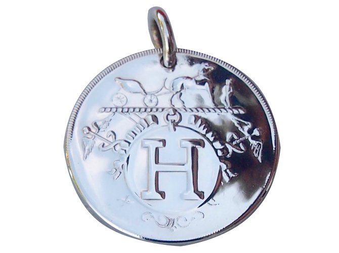Hermès Ex Libris Silvery Silver  ref.23449