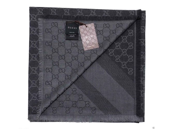 Gucci scarf Black Wool  ref.23474