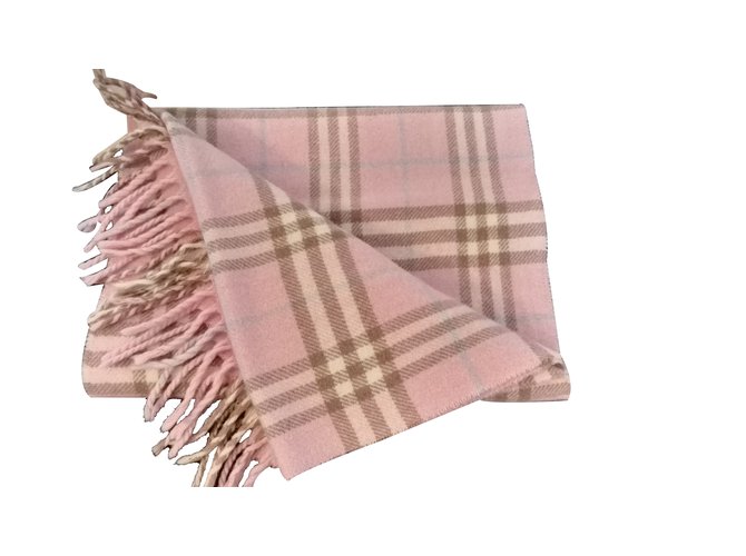 Burberry Scarf Pink Wool  ref.23481