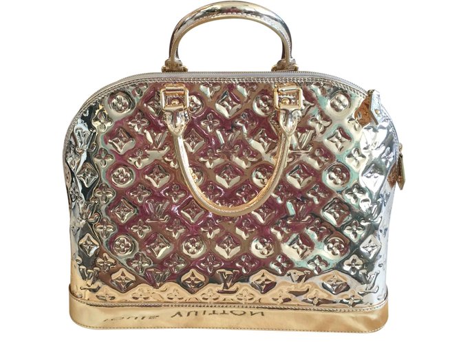 Louis Vuitton ALMA MM MIROIR DORE GOLD - SPECIAL EDITION Golden Patent leather  ref.23487