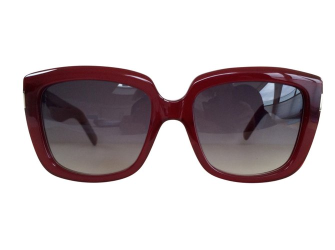 Saint Laurent Sunglasses Dark red Plastic  ref.23488