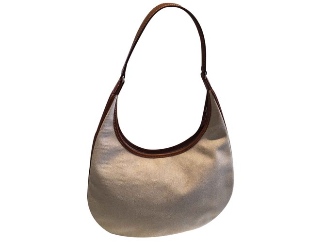 Hermès Handbag Beige Cloth  ref.23489