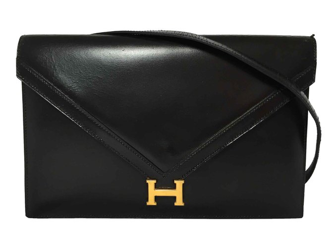 Hermès Lydies Black Leather  ref.23491