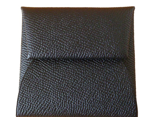 Hermès Bastia Black Leather  ref.23572