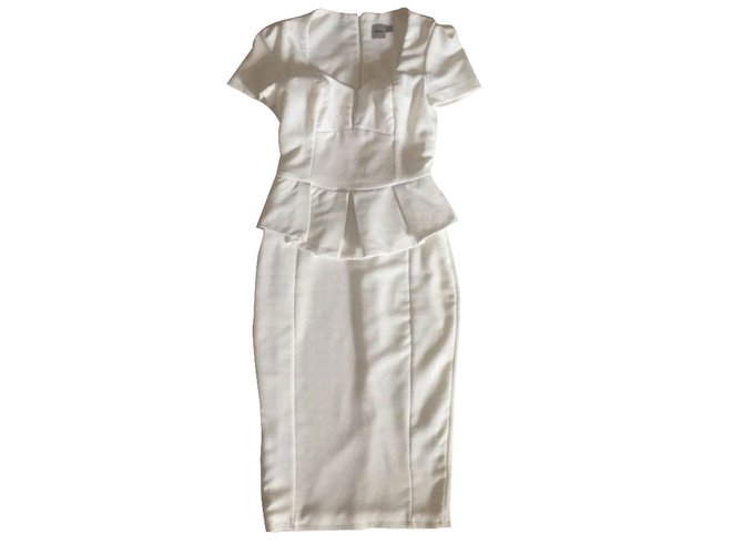 Asos Dress White Polyester  ref.23631