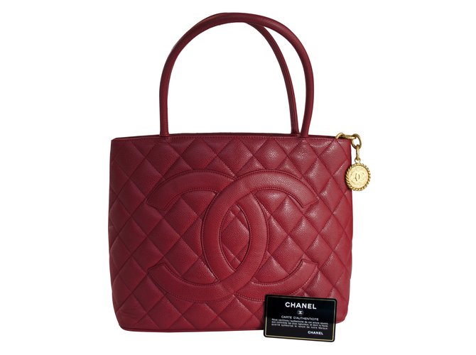 Chanel Bolsa Rosa Couro  ref.23661