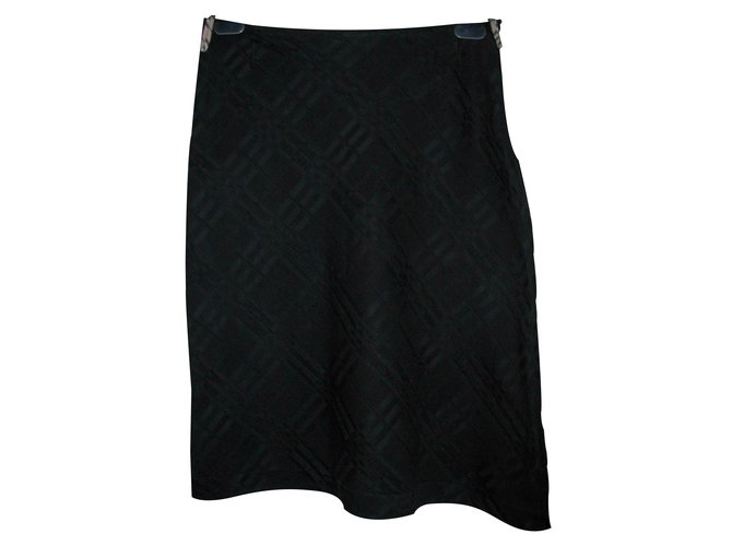 Burberry falda asimétrica Negro Algodón  ref.23662