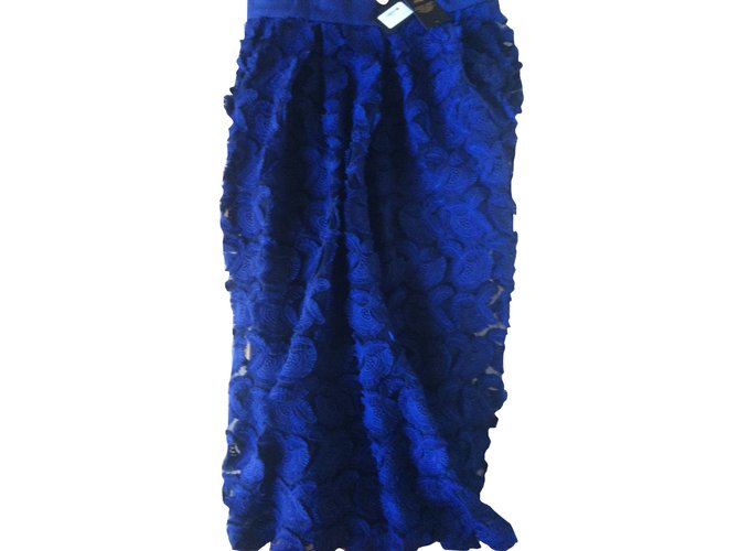 Maje Skirt Blue Cotton  ref.23690