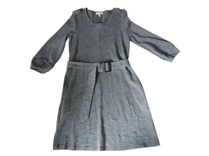 Burberry Dress Grey Wool  ref.23716