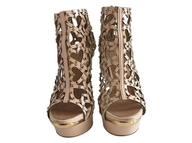 Dsquared2 Ankle Boots Leather Flesh Size 37