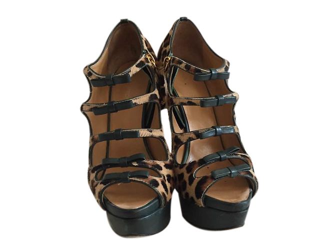 Dsquared2 Printed leopard heels Leopard print