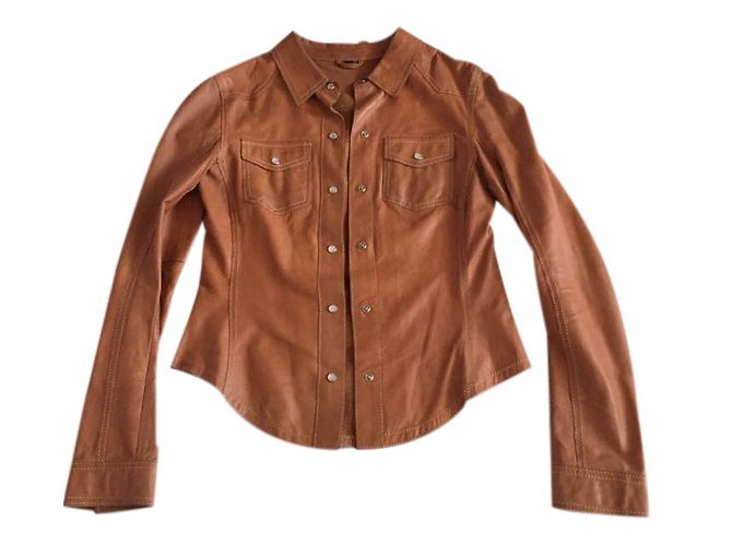 Autre Marque Maze Lederjacke Caramel Karamell