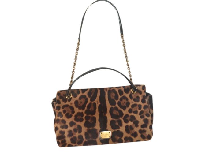 Dolce & Gabbana Bolsa de leopardo impressa Estampa de leopardo Bezerro-como bezerro  ref.23809