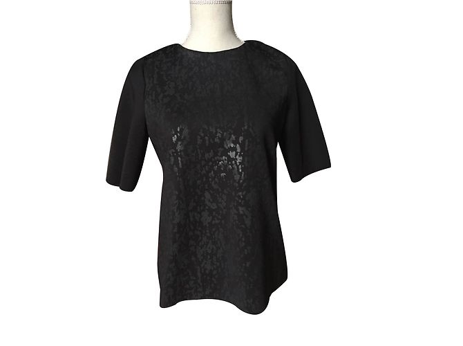 Top Zara a Maniche Corte Nero M Ebano