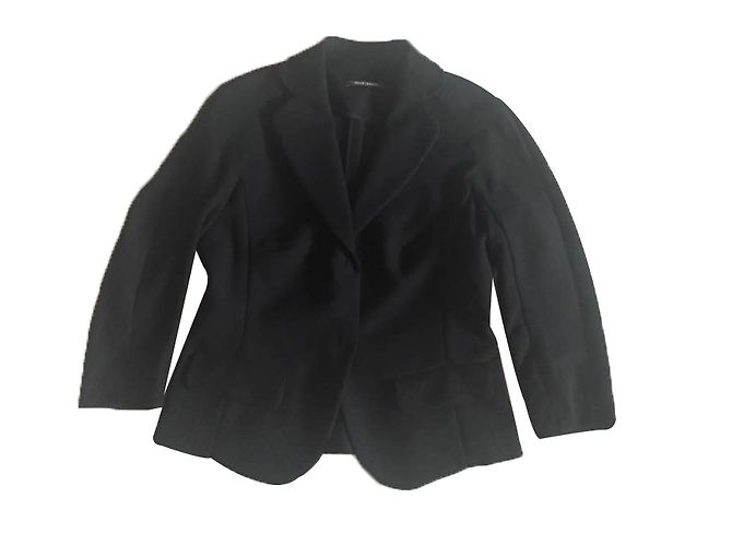 René Lezard Black Cinched Jacket Polyester