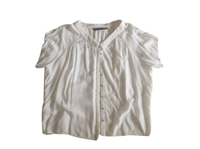 Zara Top Coton Blanc  ref.23823