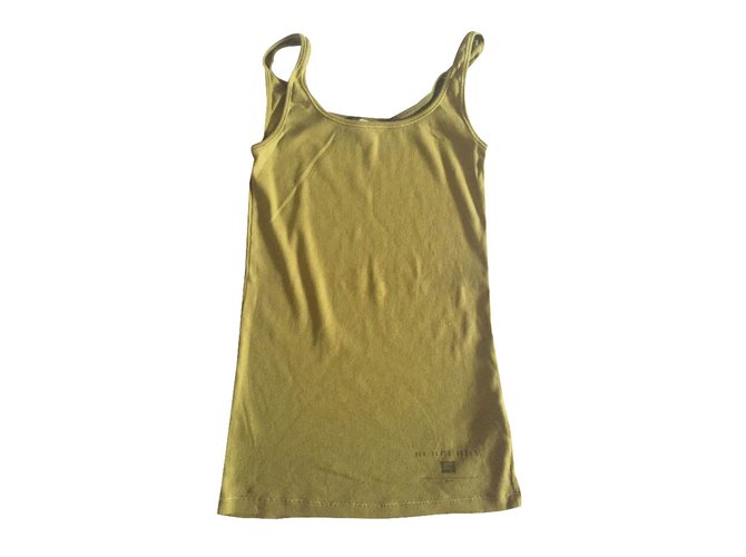 Burberry Camiseta sin mangas Verde Algodón  ref.23837