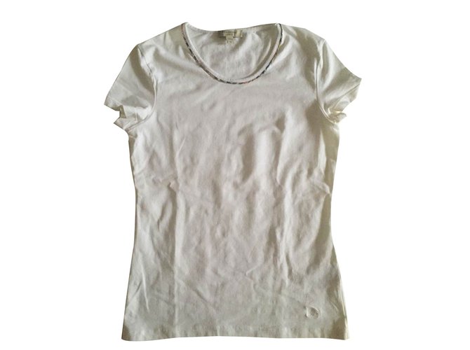 Burberry T-Shirt Weiß Baumwolle  ref.23838