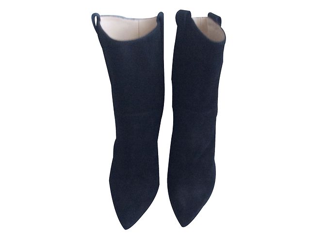 Botines Paco Gil de terciopelo negro