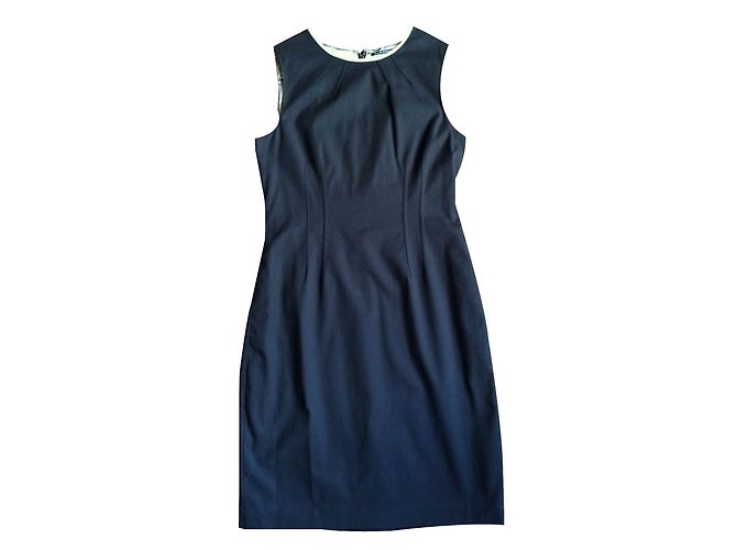 Vestido Elie Tahari de algodón negro