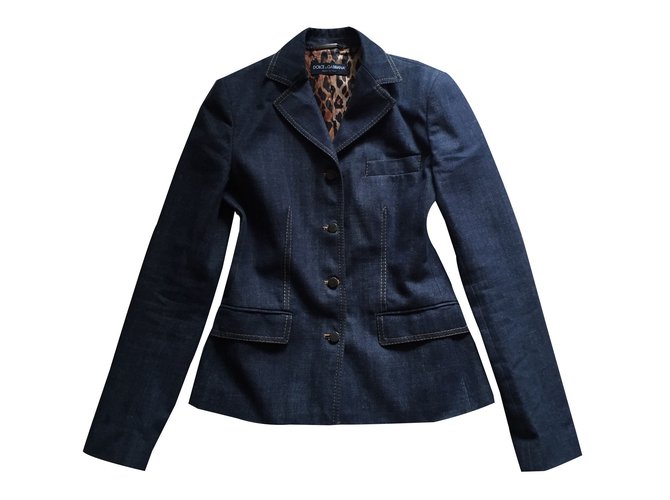 Dolce & Gabbana Jacket Blue Cotton  ref.23862