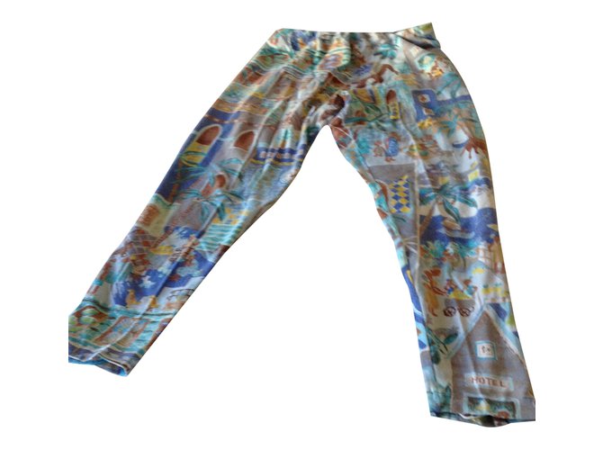 Kenzo jungle legging Coton Bleu  ref.23890