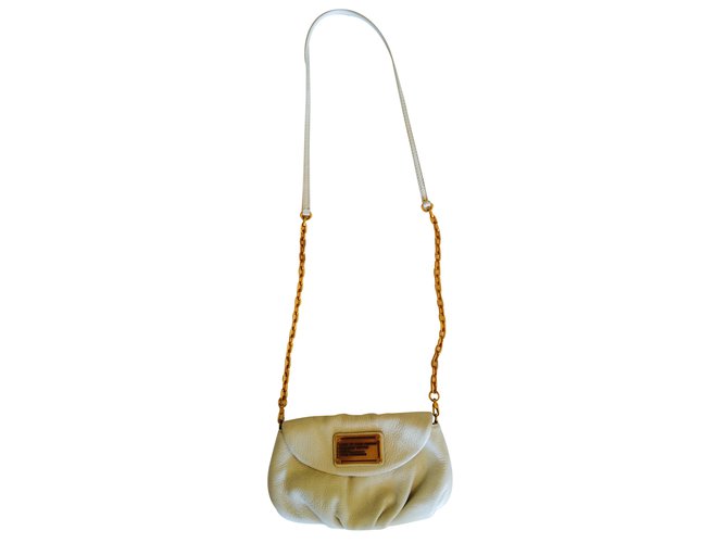 Marc by Marc Jacobs Clássico Q Karlie Branco Couro  ref.23996