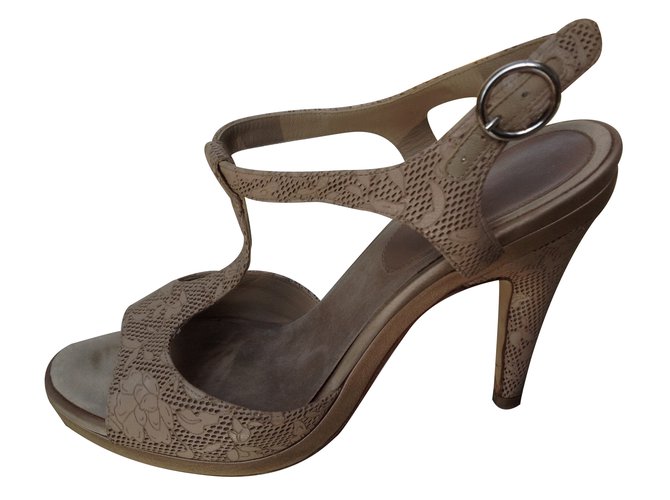 tan chanel sandals