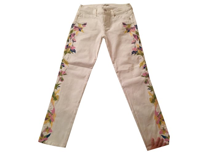 7 For All Mankind Jeans White Cotton  ref.24071