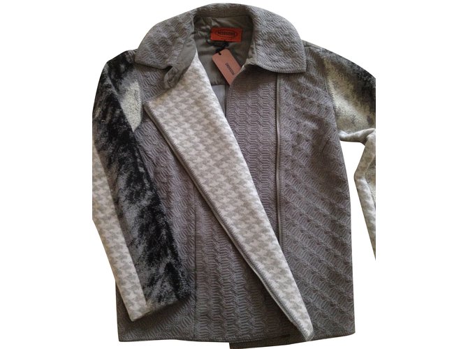 Missoni grey jacket/coat- New Wool  ref.24112