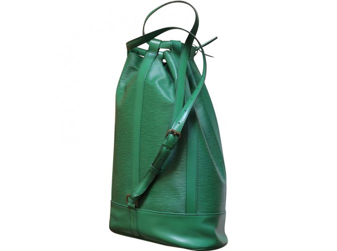 Randonnee Louis Vuitton Handbag Green Leather  ref.24137