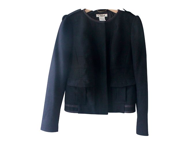 Chloé AH14 short wool jacket black
