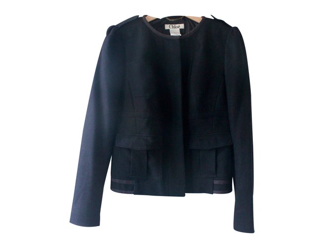Chloé Jacket Black Wool  ref.24160