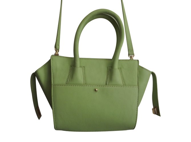 Hôtel Particulier Handbag Green Leather  ref.24168