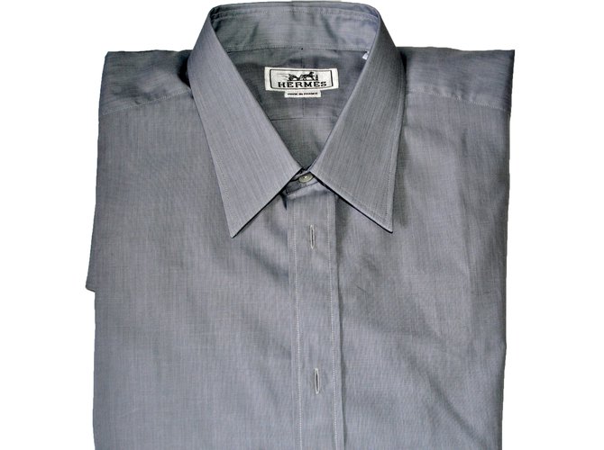 Hermès Camicia Grigio Cotone