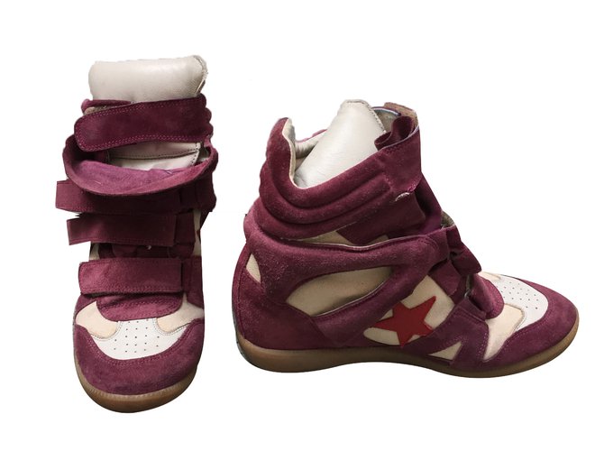 wanhoop site Metropolitan Isabel Marant Sneakers Dark red Deerskin ref.24286 - Joli Closet