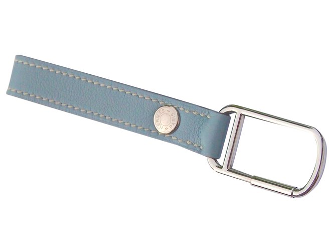 Hermès Key chain Blue Leather  ref.24416