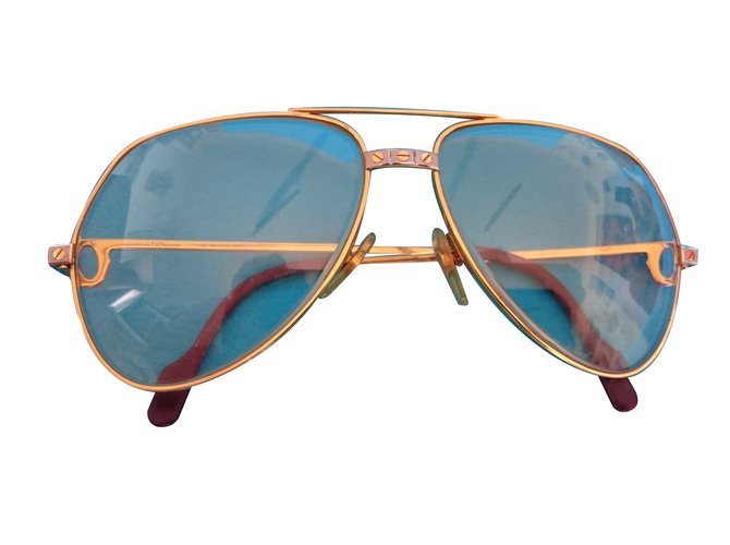 Cartier Gafas de sol Dorado Oro  ref.24504